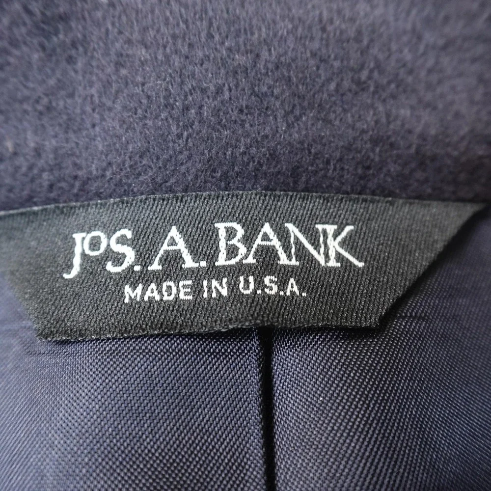 Jos A Bank Blazer Mens 46L Blue Cashmere Button Sport Coat Suit Jacket Top USA